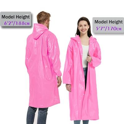 YDYJKI Rain Coat 2 Pcs Reusable Rain Ponchos for Adults Men clear Lightweight  rain coats for women with Hood and Drawstring - Yahoo Shopping