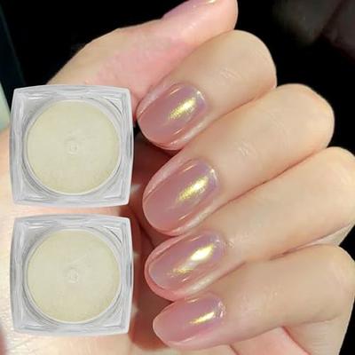 beetles Gel Polish White Chrome Nail Powder for Gel Nails, Pearl Nail  Powder Mirror Effect Nail Glitter Manicure Holographic Pigment for Nail Art  Design Valentines Nails - Yahoo Shopping