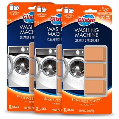 Glisten Washing Machine Cleaner and Freshener Deodorizer, Cleans Top Load  and Front Load Washers, Septic-Friendly, Fresh Scent, 3 Packs of 3 Count  Boxes, 9 Tablets Total - Yahoo Shopping