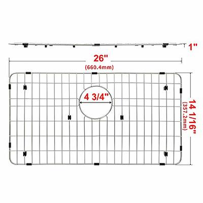 SOFINNI Sink Protectors for Kitchen Sink with White Coating Sink Grate  Insert Grid Sink Bowl Drying Rack Small (10.5 x 12.5)