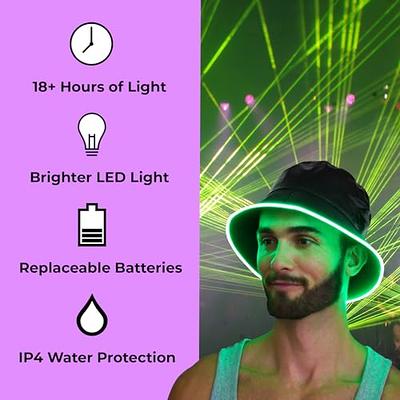 House Of Rave LED Light Up PU Leather Reversible Bucket Hat for Men and  Women - Futuristic Neon Rave Gear and Festival Outfit (Black/Green LED) -  Yahoo Shopping