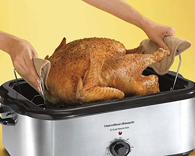 Hamilton Beach 28 lb 22-Quart Roaster Oven with Self-Basting Lid (Stainless  Steel)