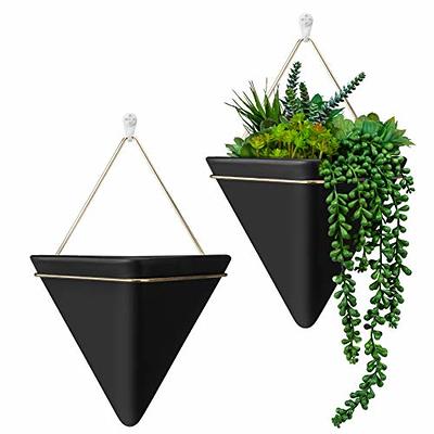 JOFAMY Ceramic Plant Pot, 5.3 Black Planter Pot with Drainage Hole and  Rubber Plug, Matte Black Glaze & Sand Yellow Glaze Ceramic Planter for  Indoor Small Plants, Succulent, Home and Office Decor