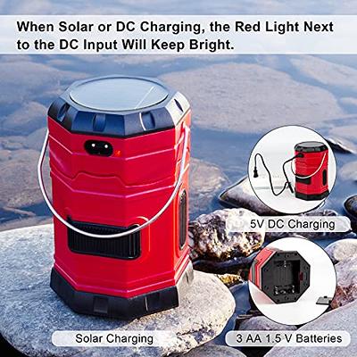 Solar Portable LED Camping Lantern with Fan USB Rechargeable