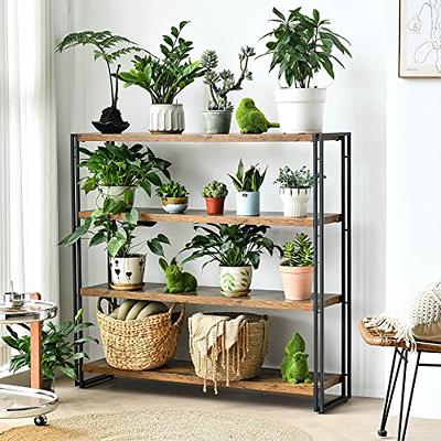 IDEALHOUSE Bookshelf 5 Tier Bookcase Arched Display Racks Tall Standing  Bookshelves Metal Frame Open Storage Rack Shelf Large Black Book Shelf for