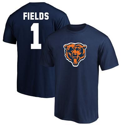 Women's Majestic Threads Justin Fields Navy/White Chicago Bears Drip-Dye  Player Name & Number Tri-Blend Crop T-Shirt