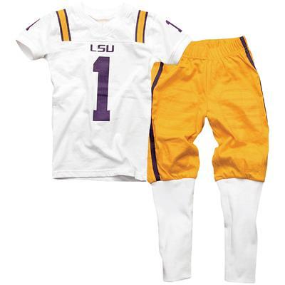 Men's ProSphere #1 White LSU Tigers Baseball Jersey