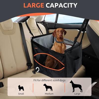 Backseat Extender for Dogs. Car seat Cover with Hard Reinforced