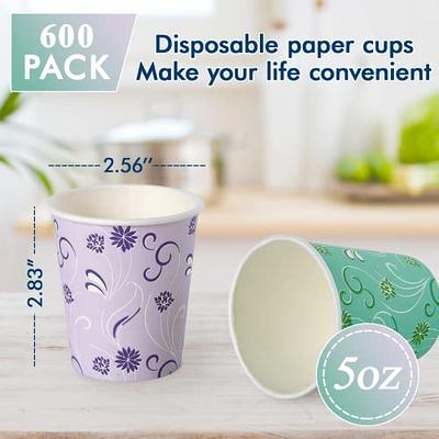 Comfy Package [300 Count] 3 oz. Small Paper Cups, Disposable Mini Bathroom Mouthwash Cups - Assorted Colors