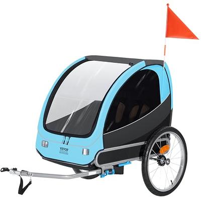 Best Choice Products 2-in-1 Dog Bike Trailer, Pet Stroller Bicycle Carrier  w/Hitch, Suspension, Visibility Flag and Reflectors, 66lb Weight Capacity