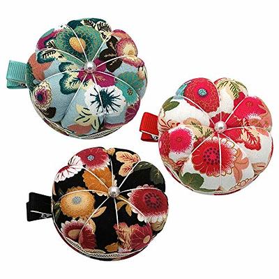 Tvoip 3Pcs DIY Sewing Pincushion Pumpkin Shape Cotton Fabric Button Wrist  Strap for Cross Stitch Sewing Safety Pin Cushion Accessories - Yahoo  Shopping