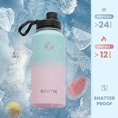  FineDine Insulated Water Bottles with Straw - 25 Oz