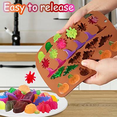 2pcs/set 40-cavity Silicone Ice Cube Tray Mold For Chocolate, Candy, Jelly,  Skull Shaped Gummy And Dropper Mold