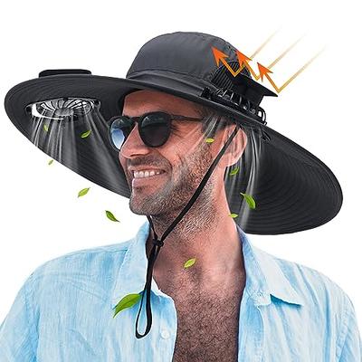 Berlune Men Sun Hat with 2 Solar Fan Fishing Hats Wide Brim Sun Hat for Outdoor  Summer Camping Beach, USB & Solar Powered (Simple Style) Dark Gray - Yahoo  Shopping
