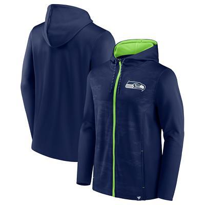 Starter Men's College Navy, Neon Green Seattle Seahawks Enforcer Satin Varsity Full-Snap Jacket Navy,Neon Green