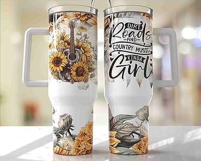 Sunflower Stanley Quencher 40oz, Stanley Mug, Engraved Tumbler