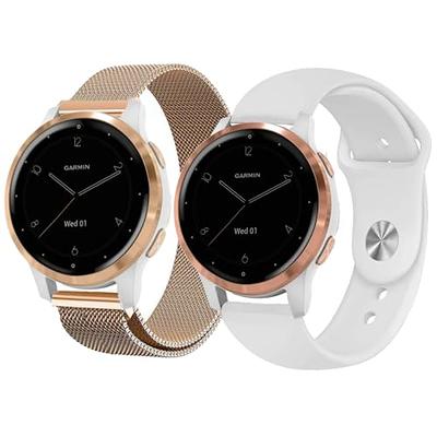 Garmin Vivoactive 4S/Venu 2S/Vivomove 3S Stainless Steel Metal