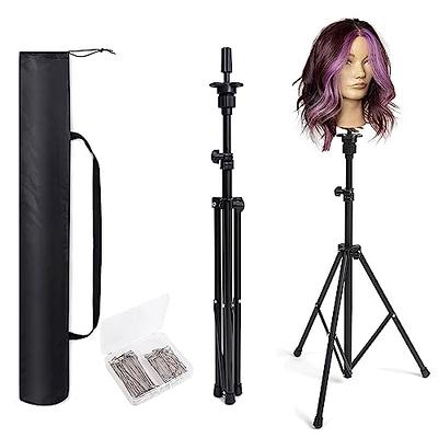 Mannequin Head Stand, Wig Stand Tripod, Adjustable Wig Head Stand