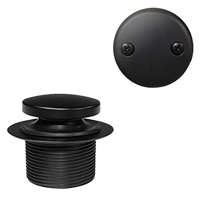 Artiwell 1-1/2 Black Tubular Bath Drain Kit with Tip-Toe Bath Drain Stopper,  Touch-Toe Tub Drain, Tip Toe Bathtub Drain Waste and Overflow with Plug and Bathtub  Overflow Drain Cover, Chrome Plated 