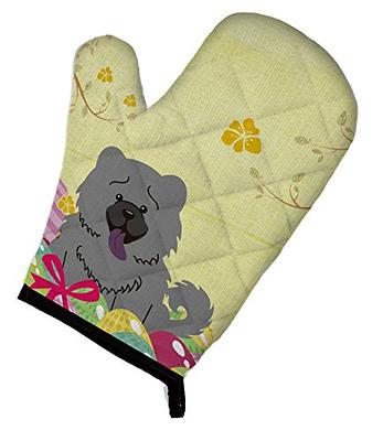 DOERDO 2 Pack Kid Oven Mitts for Children Heat Resistant Kitchen Mitts,  Great for Cooking Baking, Age 4-12 (7x4.7, Blue)