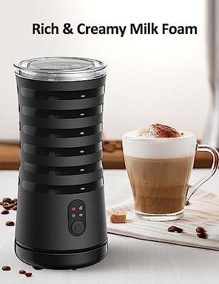 Zulay Kitchen Milk Frother and Steamer 4 in 1 Milk Foamer Electric Heater  for Coffee Red 10 oz 