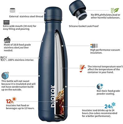 Thermos, 500ml Stainless Steel Water Bottle, Double Wall Vacuum Insulated  Hot/cold Bottle Bpa Free And Eco-friendly, Red