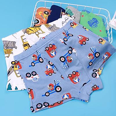  Boys Boxer Briefs Toddler Soft Shark Dinosaur Underwear  Children Baby Truck Undies Size 3T Multicoloured