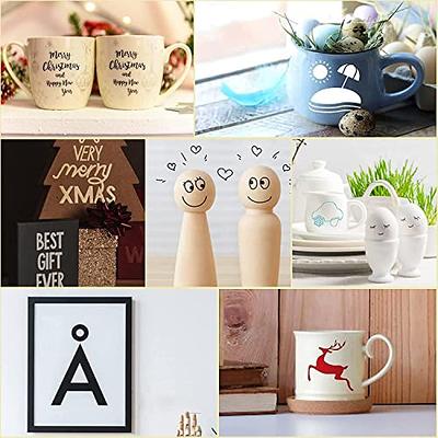 HTVRONT Sheets Bundle Sign Making Vinyl Permanent Adhesive 12x12 for Mugs