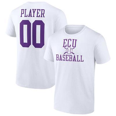 Men's Fanatics Branded White ECU Pirates Baseball Pick-A-Player NIL Gameday  Tradition T-Shirt