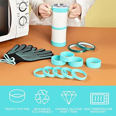 6pcs Sillicon Bands for Sublimation Tumblers Heat Resistance Sublimation Paper Holder for Wrapping Cups Reducing Ghosting Art DIY Craft Tumbler Access