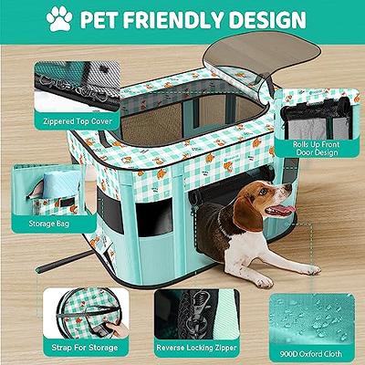 Lesure Collapsible Dog Crate - Portable Dog Travel Crate Kennel for Extra  Large Dog, 4-Door Pet Crate with Durable Mesh Windows, Indoor & Outdoor