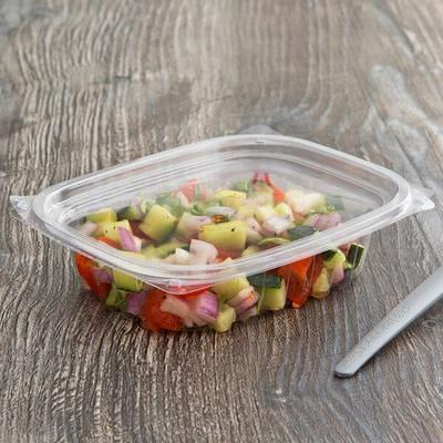 Eco-Products EP-SBS64 64 oz. Clear Compostable Plastic Salad Bowl