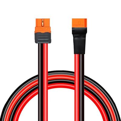 LinsyRC 2-Pack XT60 Connector Plug Extension Cable Male to Female Adapter  with 30CM 14AWG Silicone Wire for RC Lipo Battery