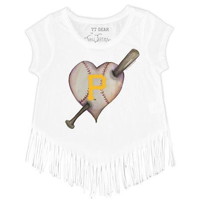 Oakland Athletics Tiny Turnip Infant Baseball Tear Raglan 3/4 Sleeve  T-Shirt - White/Black