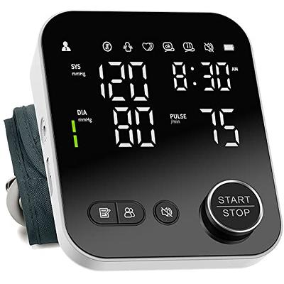 ZIQING Portable Blood Pressure Monitor Mini Upper Arm Blood Pressure  Machine with Comfortable BP Cuff 22-44 cm 2 x 99 Sets Memory Irregular  Heartbeat