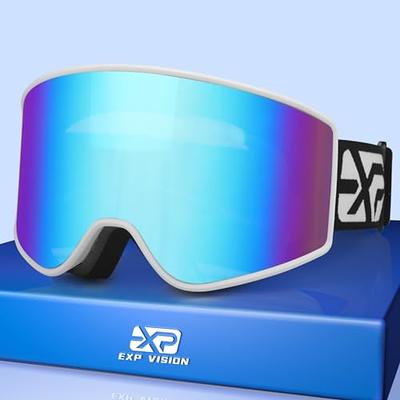 EXP VISION Ski Goggles OTG -Over Glasses Snow Goggles Anti Fog Snowboard  Goggles for Men, Women Youth (Adult Ski Goggles-Blue) - Yahoo Shopping