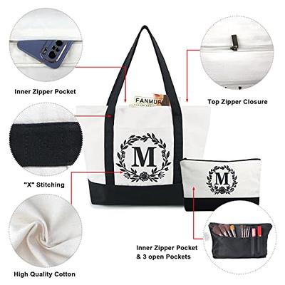 Letter T Monogram Tote Bag