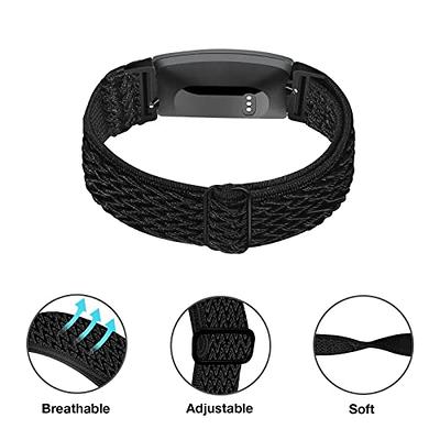 Compatible for Inspire 2 Bands & Inspire HR Bands & Inspire Ace 2 Band,  Stainless Steel Loop Metal Mesh Bracelet for Fitbit Inspire and Ace 2  Replacement Wristbands for Women Men (Champagne,Large) 