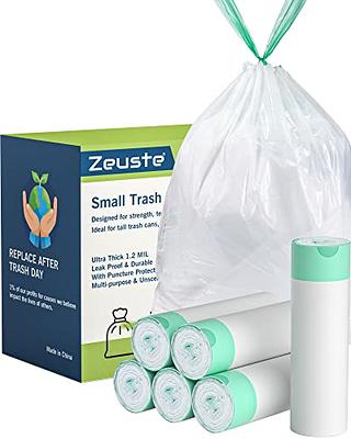 4 Gallon (80 Counts) Strong Trash Bags Garbage Bags, Bathroom Trash Can Bin  Liners, Small Plastic Bags for Home Office Kitchen, fit 12-15 Liter