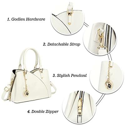 Lacel Urwebin Small Crossbody Bags for Women Stylish Designer Purses White Messenger Bags Coin Purse Including 2 Size Bag