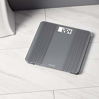 Digital Glass Bathroom Scale Gray/Silver - Taylor