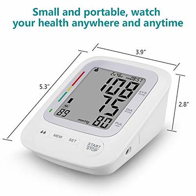 Tovendor Upper Arm Blood Pressure Monitor, Home Use Automatic BP Cuff Machine with Adjustable 8.7 inch-16.5 inch Cuff, LCD Large Display, 2 Users 180