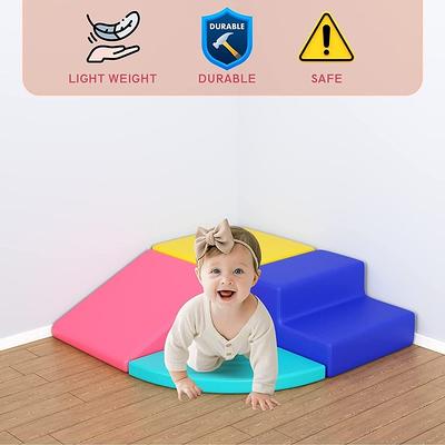 4PCS Kids Soft Play Corner Climber Foam Play Set Crawl and Climb Activity  Toy