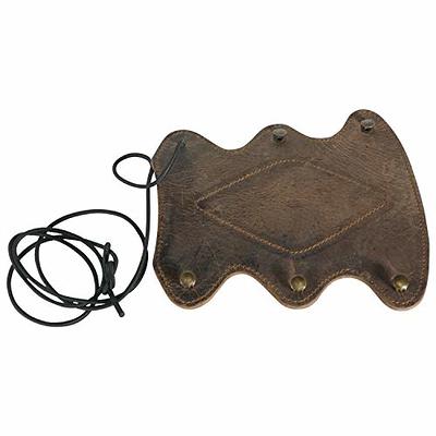 SUNYA Archery Finger Tab for Recurve Bow. Leather Finger Guard with  Aluminum Plate and Adjustable Accessories