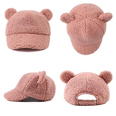 Winter Fleece Baseball Cap for Baby Girls Warm Toddler Boys Hat Cute Bear  Ears Kids Baseball Hats (Pink, 50) - Yahoo Shopping