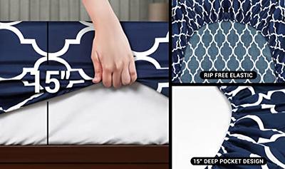 Utopia Bedding King Sheet Set, Soft Microfiber 4 Piece Bed Sheets with 16  Deep Pocket - Easy Care Brushed Microfiber (Quatrefoil - Navy) - Yahoo  Shopping