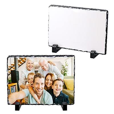 Jyongmer 2PCS Sublimation Blank Slate Rock Stone Photo Frame 6 x 8 Inch  Rectangular Custom Sublimation Slate Picture Frame Heat Transfer Rock Photo  Plaque with Display Holder for Heat Press Machine - Yahoo Shopping
