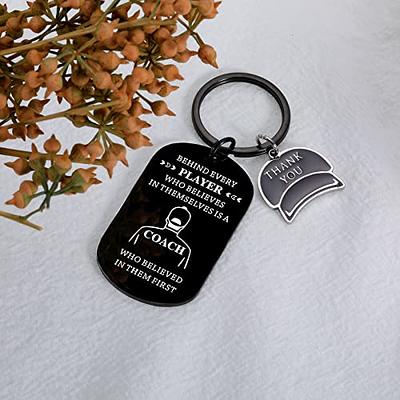  LQRI Thank You Coach Keychain Coach Gift The Heart of a Coach  is Not Measured in Size Coach Appreciation Gift for Cheer Coach  Cheerleading Swimming Basketball Baseball Coach (sliver) : Clothing