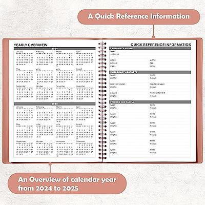 CRANBURY 2024 Appointment Planner Book (6x8.25, Floral), 12 Month  Scheduling Book, 15 Minute Increments, Spiral Bound, Monthly Tabs, 6 x 8.25  Calendar