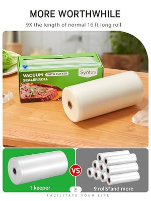 Syntus 8 x 150' Food Vacuum Seal Roll Keeper with Cutter